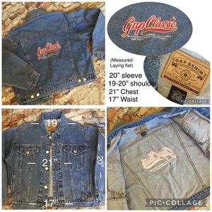 GAP Classic Denim Jacket Vtg 1990 Petite M or (Kids XL)